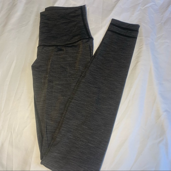 Lululemon High Rise Wunder Under 31” Leggings Size 6, Heather Black - Picture 4 of 8